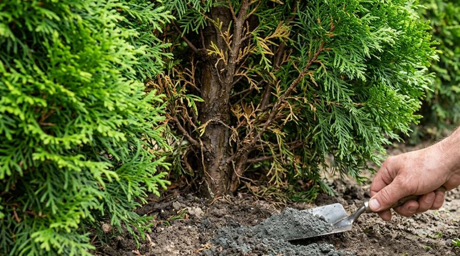 Tuje i iglaki – obalamy mit o kwaśnej glebie z zastosowaniem mączki mineralnej