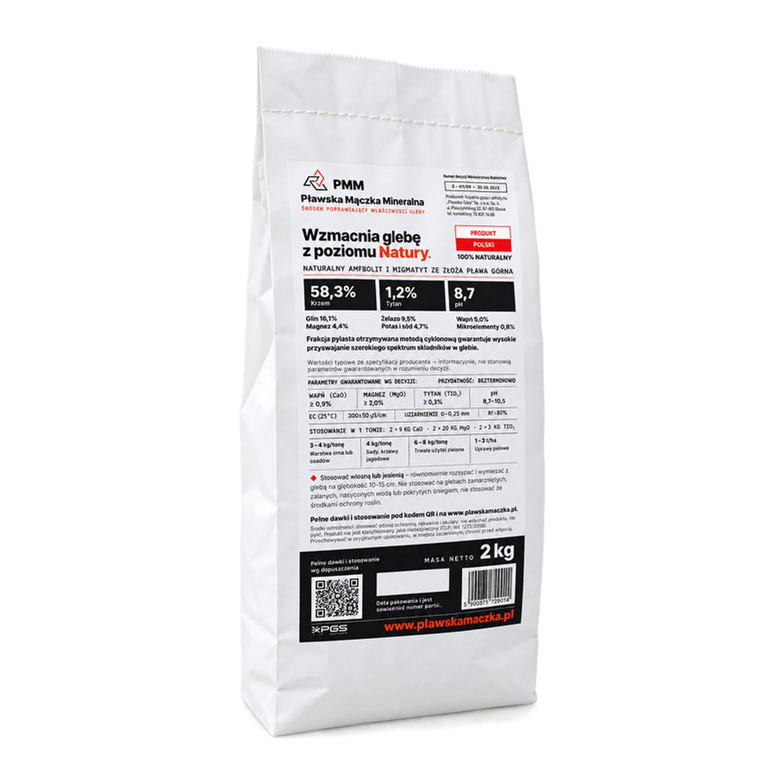 Mączka skalna amfibolitowa 2 kg