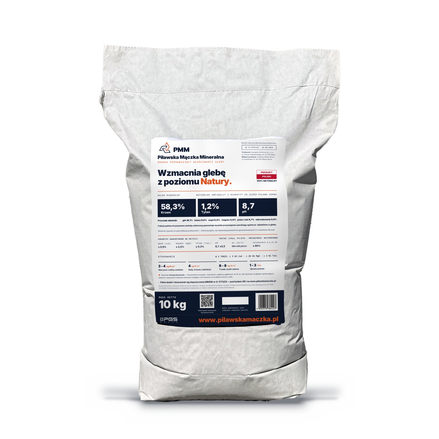 Mączka amfibolitowa ogrodnicza 10 kg